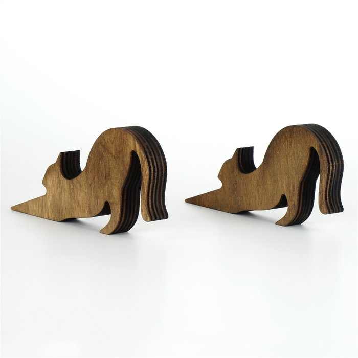 Aberto Design Tope de puerta de madera MEH151, Bronce, 2 piezas Aberto Design Tope de puerta de madera MEH151, Bronce, 2 piezas
